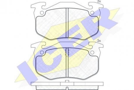 Колодки гальмівні (задні) Citroen Saxo/Xsara/Peugeot 106/306 96-05/205/309 84-98/206 01- ICER 180649