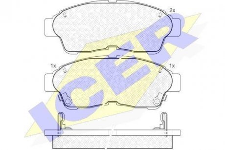 Колодки гальмівні (передні) Toyota Camry 90-02/Corolla 87-02/Rav4 94-00 ICER 181005 (фото 1)