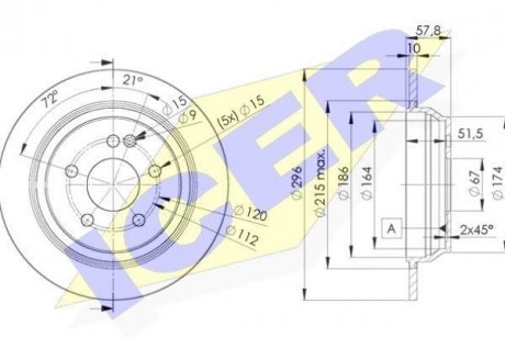 Диск гальмівний ICER 78BD0416-2