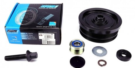 Шків колінвалу + шків генератора BMW 1/3/5/X3 2.0D 02- (4PK+6PK) (в комплекті з болтом) IJS GROUP 17-1034KSETA