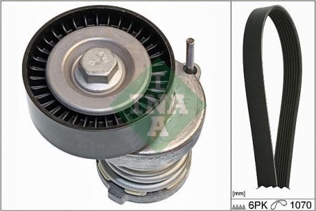 Комплект ременя генератора VW Caddy II 1.4/1.6 95-04 (6PK1070) INA 529 0084 10