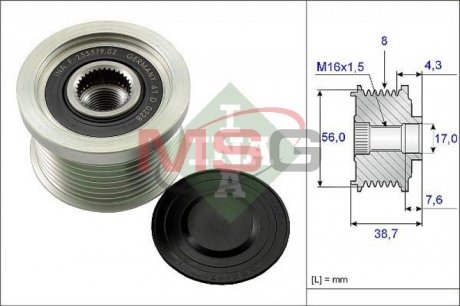 Муфта генератора JOHN DEERE 6030 INA 535 0131 10