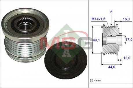 Шкив генератора FORD INA 535 0182 10