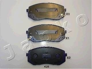 Колодки тормозные передние Hyundai I40, IX35, Tucson (12-)/Kia Carens, Optima, Sportage (04-) JAPKO 50K20