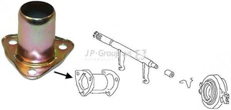 Направляюча втулка вижимного Audi 80/100/T3/Passat -92 JP GROUP 8130300100 (фото 1)