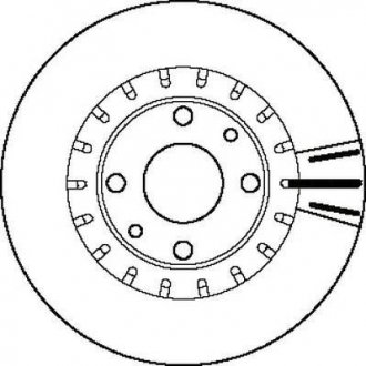 Диск гальмівний ВАЗ 2110-2112 передн. вент. (2 шт.) (вир-во) Jurid 562121J