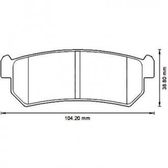 Колодка торм. CHEVROLET LACETTI -07 задн. Jurid 573216J