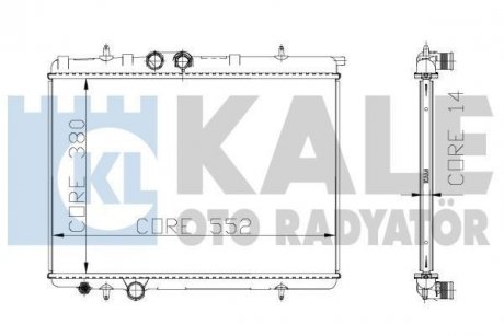 Радіатор охолодження Peugeot 206, 206+ OTO RADYATOR Kale 216699