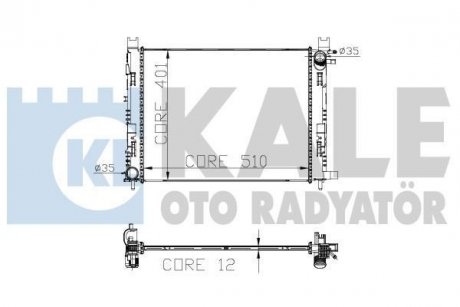 Радіатор охолодження Renault Dokker, Logan OTO RADYATOR Kale 305900