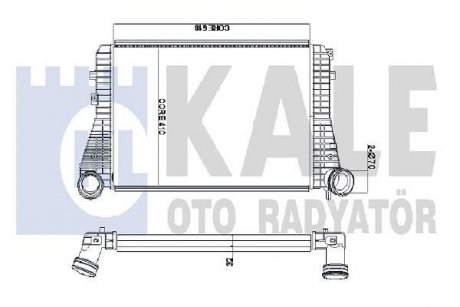 Радиатор интеркулера AudI A3, Passat, Passat CC OTO RADYATOR Kale 342100 (фото 1)