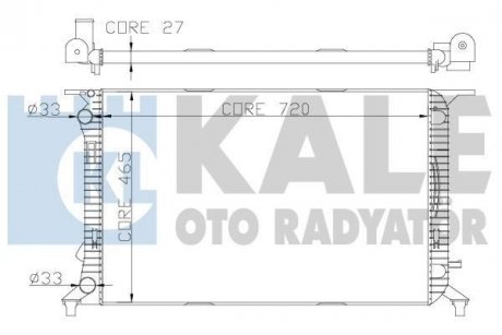 Радиатор охлаждения Audi A4, A5, A6, Q3, Q5 Kale 342340