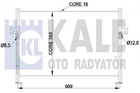 Радіатор кондиціонера Hyundai H-1 / Starex, H-1 Box, H100, Porter Condenser OTO RADYATOR Kale 342425 (фото 1)