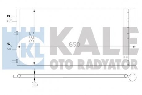 Радиатор кондиционера Dacia Duster, Renault Duster OTO RADYATOR Kale 342840 (фото 1)