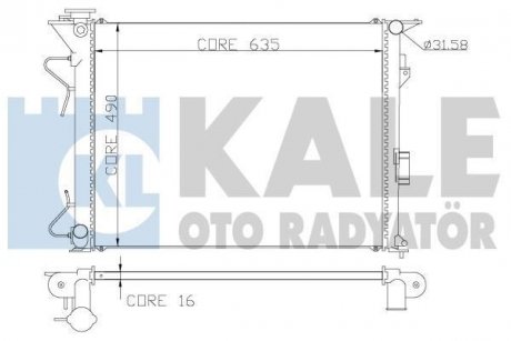 Радіатор охолодження Hyundai Grandeur, Sonata V, Kia Magentis OTO RADYATOR Kale 369800