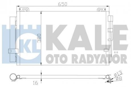 Радіатор кондиціонера Hyundai Matrix (01-) 1.6i, 1.8i OTO RADYATOR Kale 391300
