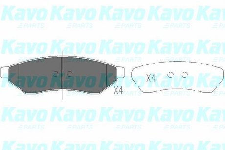 Комплект гальмівних колодок PARTS KAVO KBP-1015
