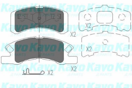 Комплект гальмівних колодок (дискових) PARTS KAVO KBP-1511 (фото 1)