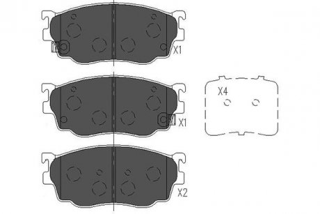 Колодки гальмівні передні Mazda 323/626 97-04 KAVO KBP-4509