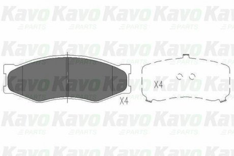 Комплект гальмівних колодок PARTS KAVO KBP-6522