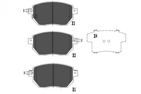 Колодки гальмівні (передні) Nissan Murano/Infiniti FX 35/45 03- PARTS KAVO KBP-6573