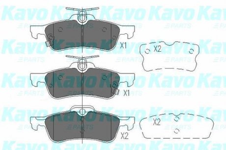 Комплект гальмівних колодок PARTS KAVO KBP-9106