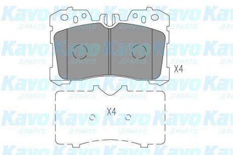 Комплект гальмівних колодок PARTS KAVO KBP-9150