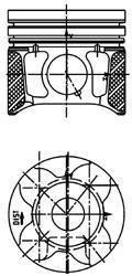 Поршень,комплект CITROEN/PEUGEOT/FORD Berlingo,C2,C3,C4,Jumpy,Xsara,Focus,C-Max,Partner,207,308,407 KOLBENSCHMIDT 40179600 (фото 1)