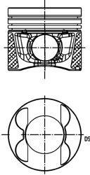 Поршень 0.50 Mercedes Benz Sprinter/W639 OM651 09- (83.5 mm) KOLBENSCHMIDT 40776620 (фото 1)