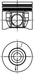 Поршень в комплекті на 1 циліндр, STD KOLBENSCHMIDT 40830600