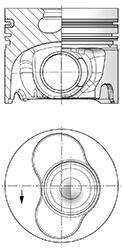 Поршень, комплект VW BNZ (3-5 цил.) KOLBENSCHMIDT 41094600