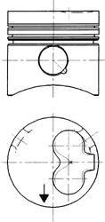 Поршень, комплект VW 1,6/2,0/2,4D/TD KOLBENSCHMIDT 90732610