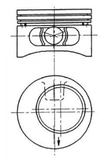 Поршень, комплект OPEL C20NE 2,0i KOLBENSCHMIDT 92123620 (фото 1)