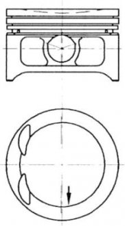 Поршень, комплект OPEL X20XEV 2,0i 16V 94- KOLBENSCHMIDT 97332610 (фото 1)