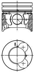 Поршень двигуна Fiat 2.0 D Multijet 2.0 BlueHDi +0.25 KOLBENSCHMIDT 99700610 (фото 1)