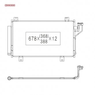 Радіатор кондиціонера MAZDA 6 (GJ) 12-, 3 BM 13-19 KOYORAD CD060880