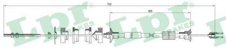 Трос зчеплення LPR C0005C