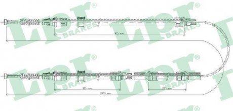 Трос ручного гальма LPR C0298B