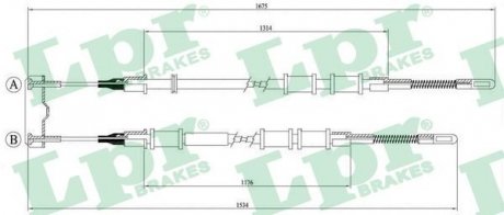 Трос ручного гальма LPR C0559B