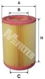 Фільтр повітряний Smart Cabrio/Fortwo 00-07 M-FILTER A 8025 (фото 1)