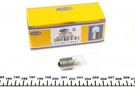 Автолампа R10W 12V 10W BA15s Стандарт MAGNETI MARELLI 004008100000