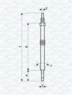 Свічка розжарювання MAGNETI MARELLI 062900026304