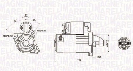 Стартер MAGNETI MARELLI 063721136010