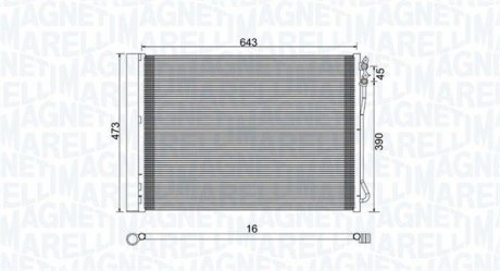 Радіатор кондиціонера MM BC781 = MAGNETI MARELLI 350203781000 (фото 1)