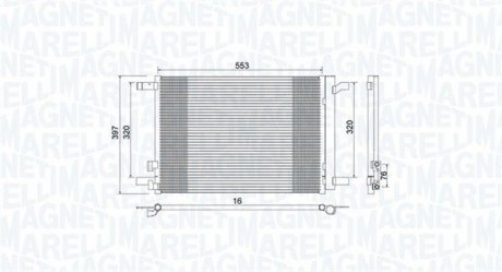 Радіатор кондиціонера MM BC964 = MAGNETI MARELLI 350203964000 (фото 1)