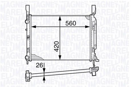 Радіатор системи охолодження MM BM1426 = MAGNETI MARELLI 350213142600