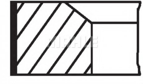 Кольца поршневые MAHLE / KNECHT 001 40 N0 (фото 1)