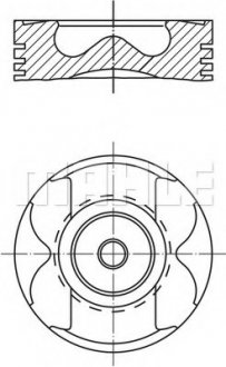 Поршень с кольцами MAHLE / KNECHT 004 56 02 (фото 1)