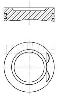 Поршень Opel Astra F/G/Omega B 2.0i 95-05 (86.50mm/+0.5) MAHLE MAHLE / KNECHT 011 73 01