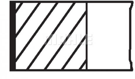 Кільця поршневі MAHLE / KNECHT 011RS001010N0 (фото 1)