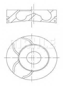 Поршень Kangoo 1.5dCi 2003- 76.5 mm MAHLE / KNECHT 022 21 02 (фото 1)